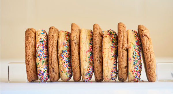 Best Cookies in California! small batch, freshly baked, handmade chocolate chips, rainbow, snickerdoodle