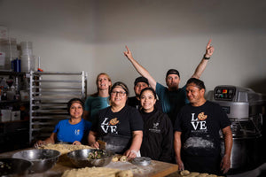The Bonjour Bakehouse team in our San Francisco Bay area bakery