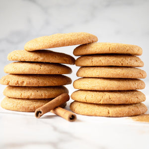Stack of a dozen of delicious Snickerdoodle Cookies. Fresh baked daily in our California, San Francisco bakery in small batches, from the best local and organic ingredients.