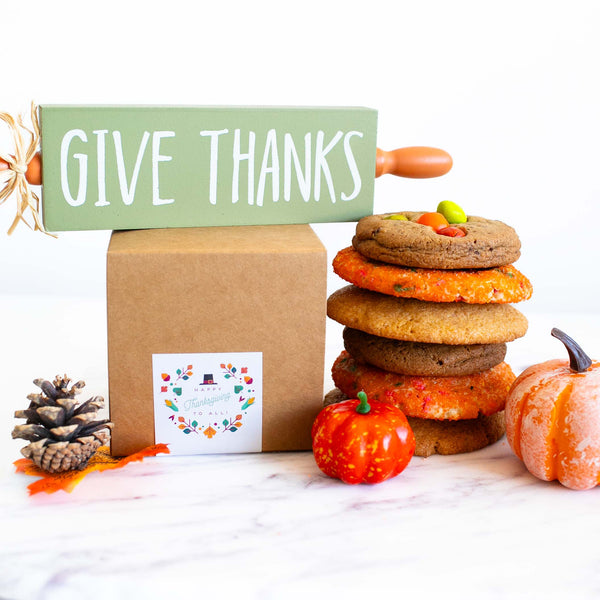 1 Thanksgiving Gift Box - Cookies + Tea - Customized it with your Company Logo