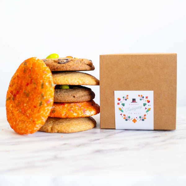 1 Thanksgiving Gift Box - Cookies + Tea - Customized it with your Company Logo