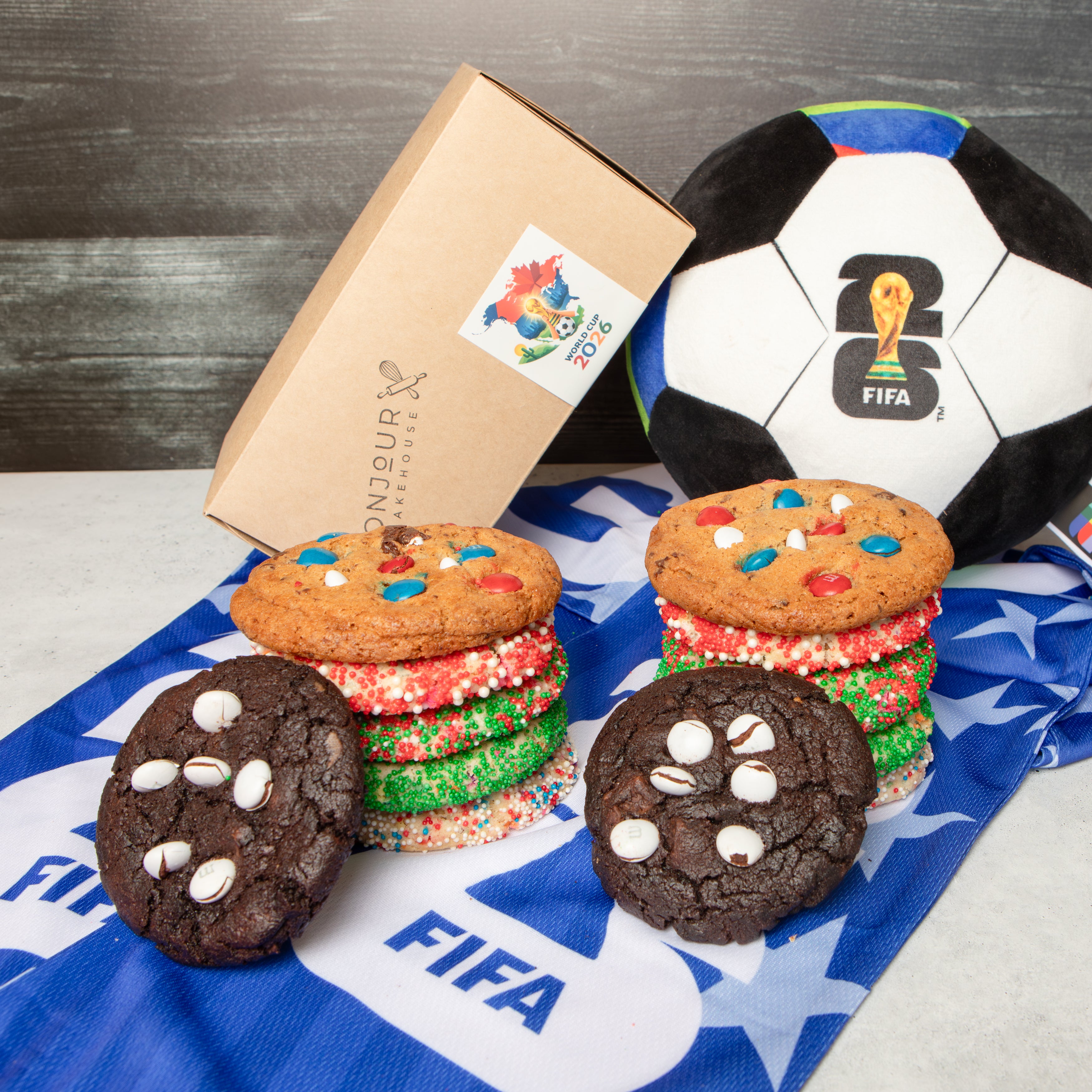 ⚽🍪 Soccer World Cup 26 Assorted Cookies – Bonjour Bakehouse