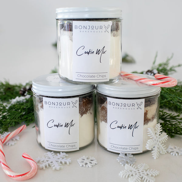 1 Jar of Cookie Mix - Chocolate Chip - Holiday Spirit