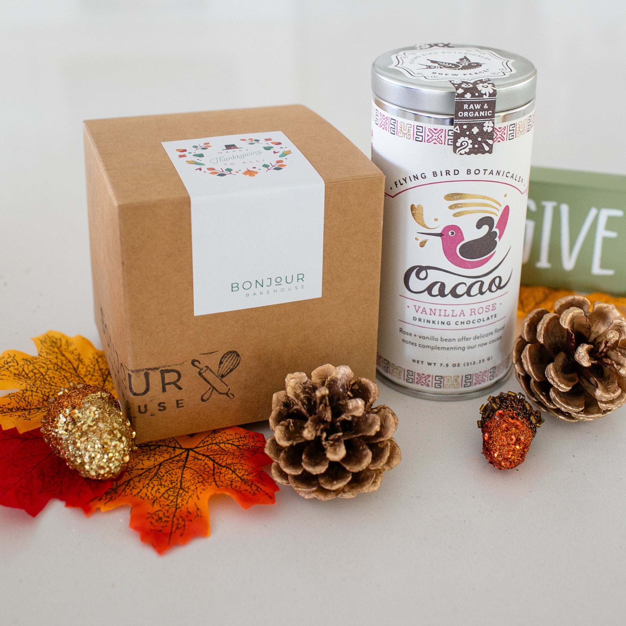 1 Thanksgiving Gift Box - Cookies + Cocoa R - Customized it with your Company Logo 🍁 🍂