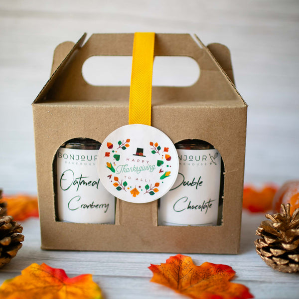 1 Thanksgiving Cookie Mix Gift Box - Oatmeal & Cranberry / Double Chocolate 🍁 🍂