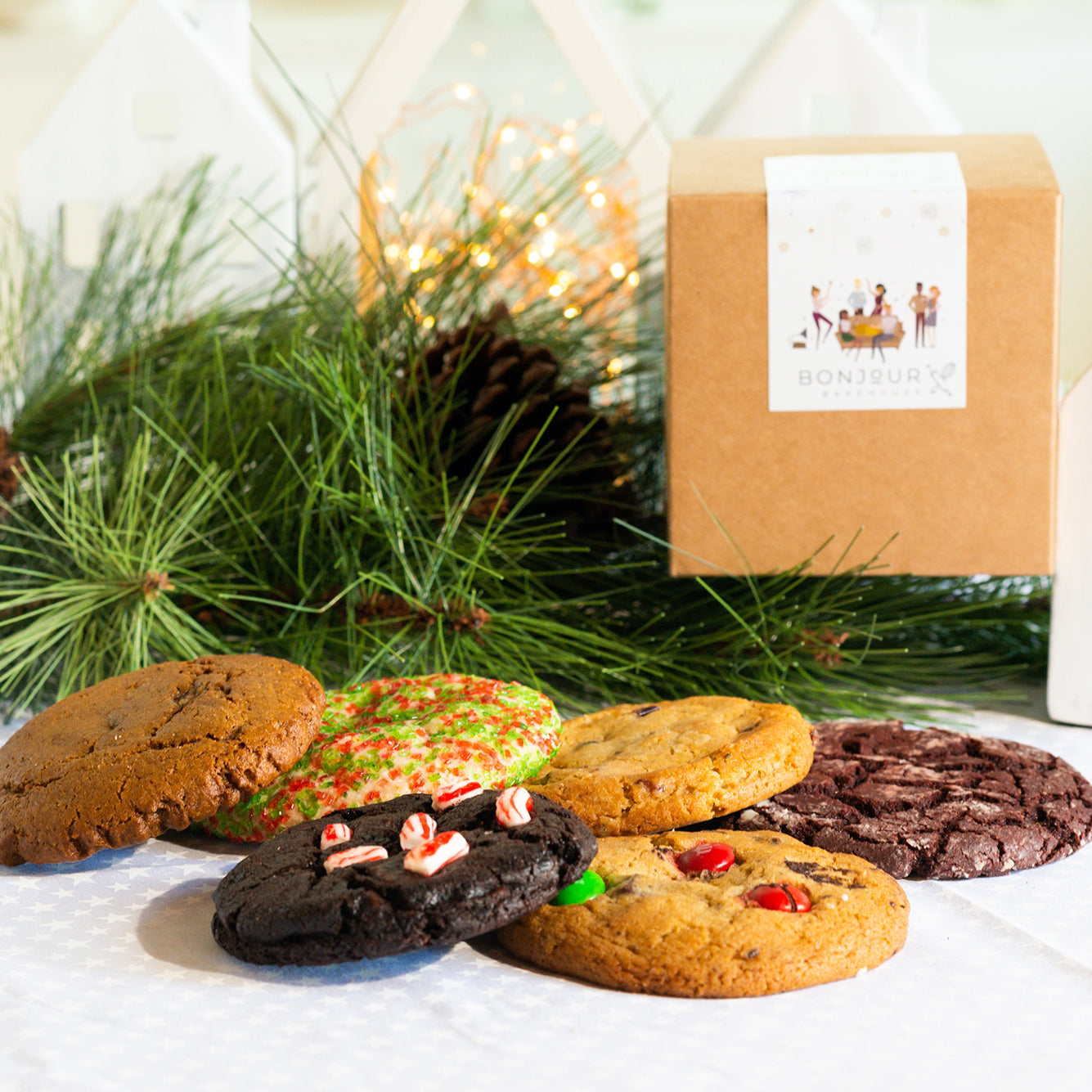1 Holiday Spirit Gift Box - Cookies + Cocoa R  - Customized it with your Company Logo 🌟
