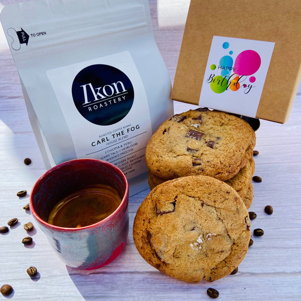 Happy Birthday Gift Box - Chocolate Chip Cookies and Coffee R