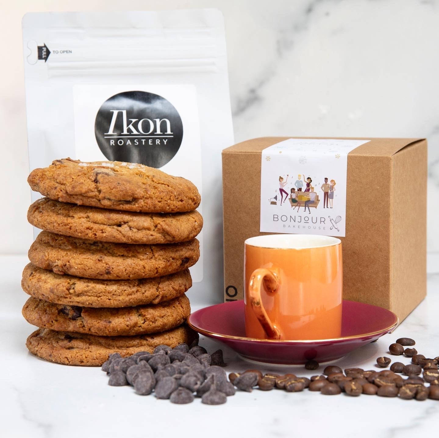 1 Gift Box - Chocolate Chip Cookies and Coffee